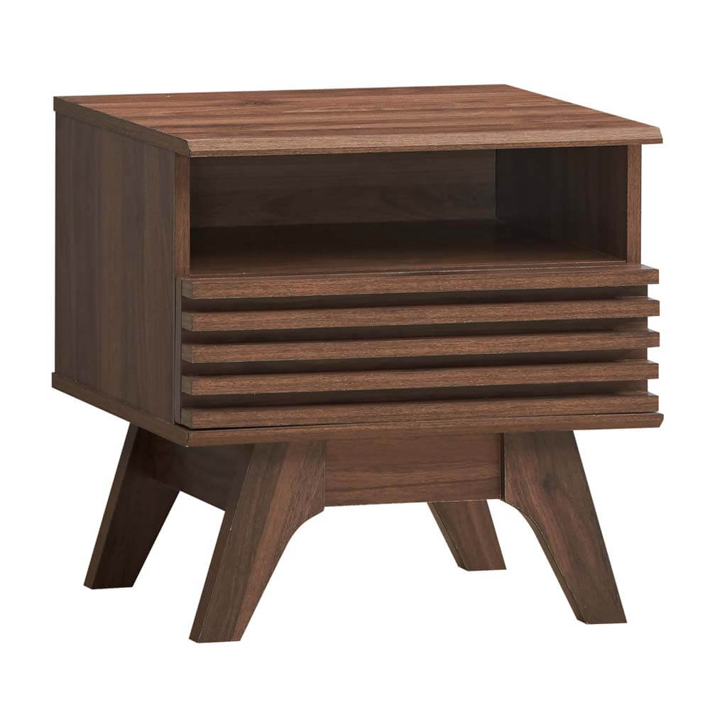 Clancy Bedside Table 1 Drawer Walnut