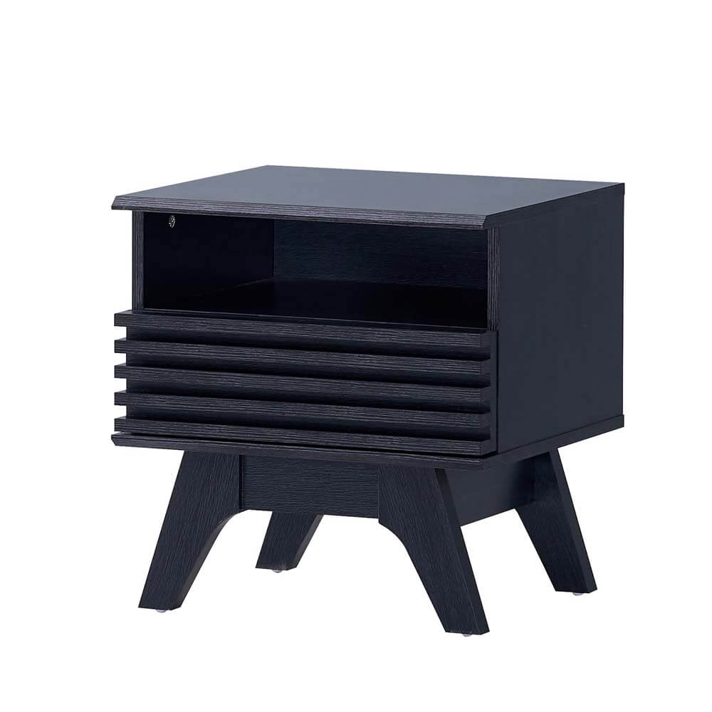 Clancy Bedside Table 1 Drawer Black