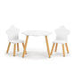 Cloud Kids Table and 2 Chairs set Star and Cloud Play Set White