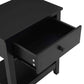 Aspen Bedside Table 1 Drawer Black