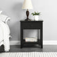 Aspen Bedside Table 1 Drawer Black