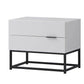 Cody Side Table 2 Drawer White