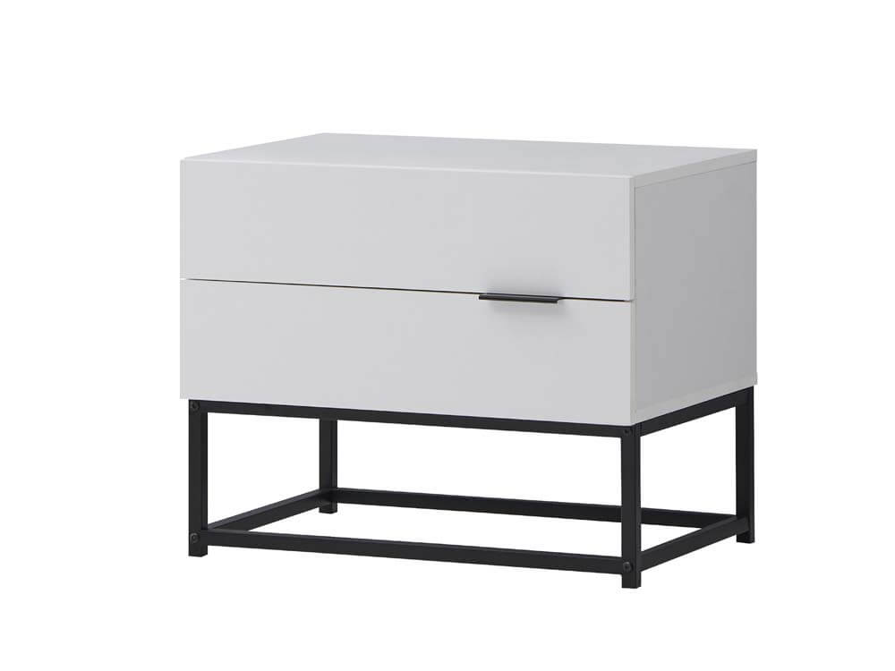 Cody Side Table 2 Drawer White