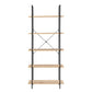 Hadley Bookshelf Display Cabinet 80cm 5 Tier Industrial Bookcase Storage Display Shelf