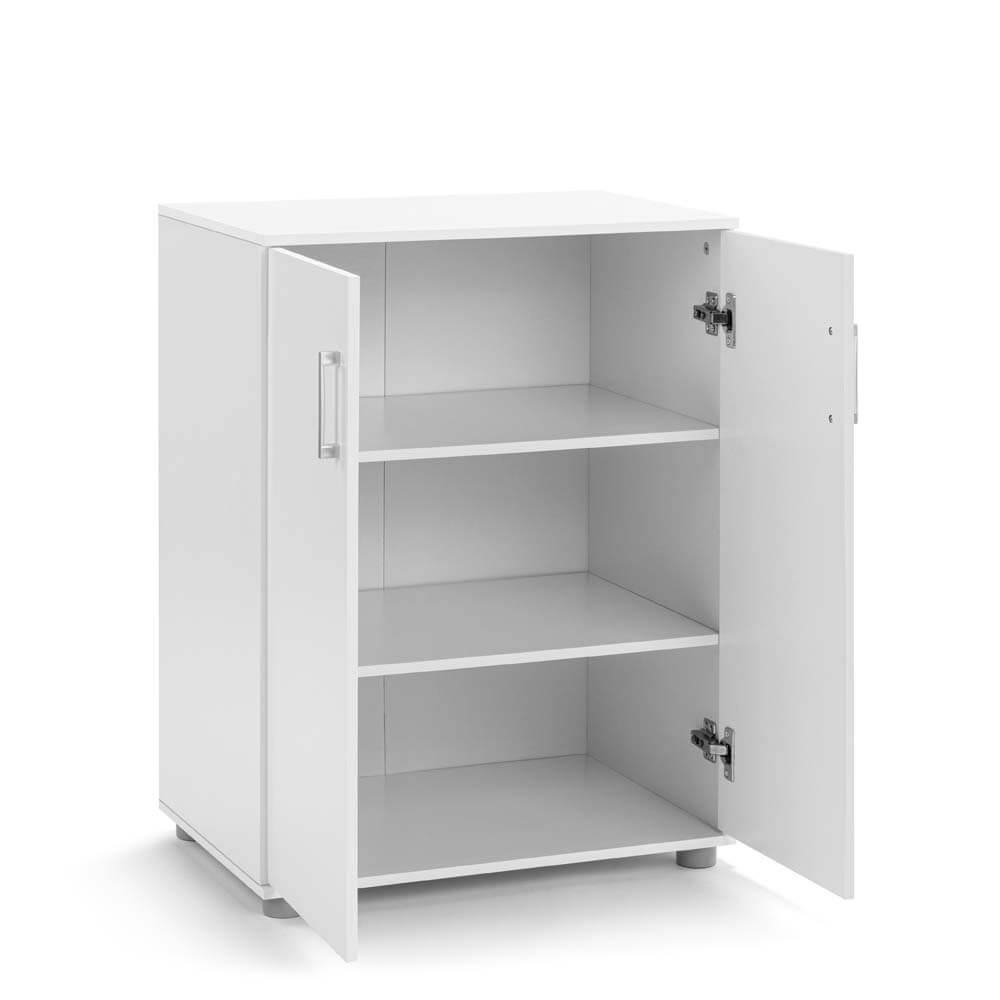 Ivy Pantry Cupboard General Storage Cabinet 2 Door 2 Tier Shelf Multipurpose White