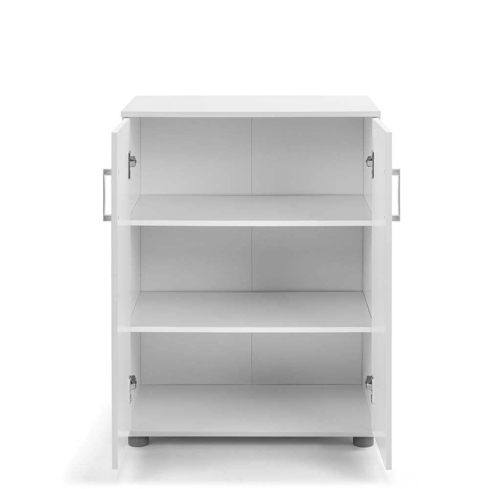 Ivy Pantry Cupboard General Storage Cabinet 2 Door 2 Tier Shelf Multipurpose White