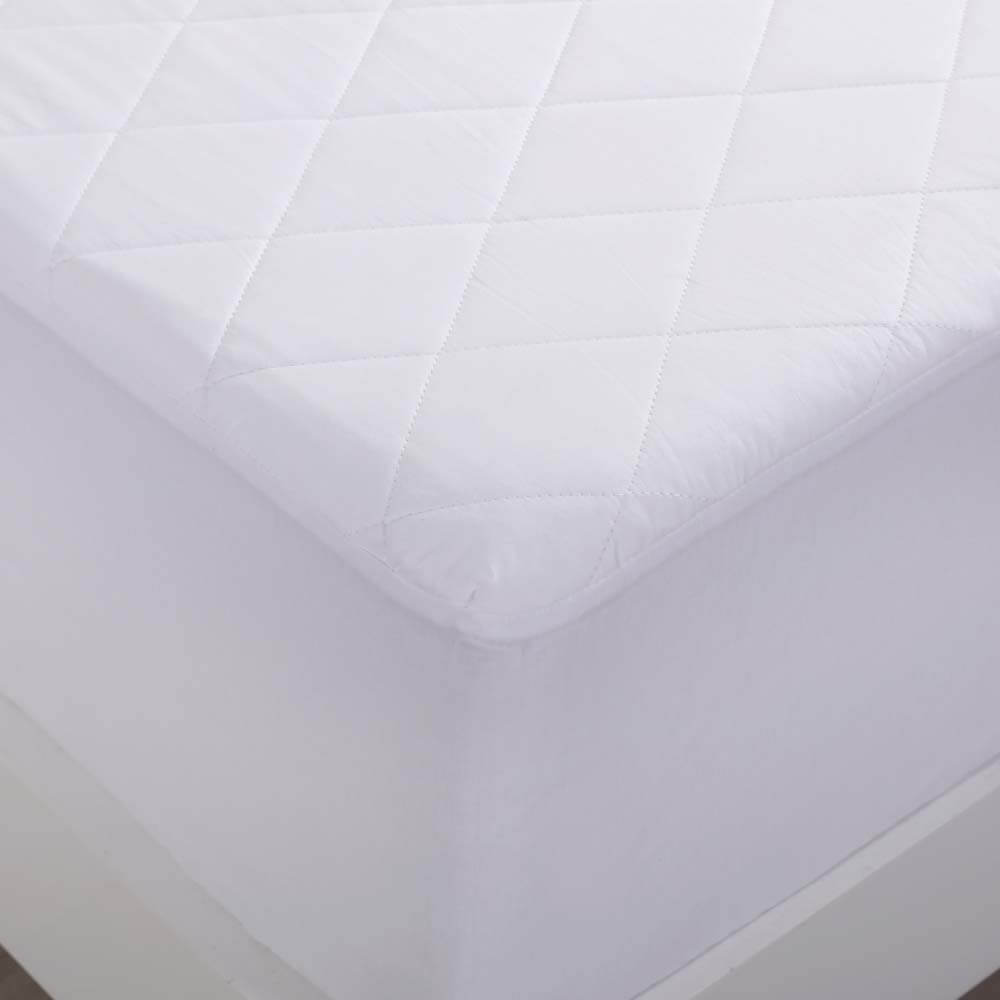 Comfort In Cotton Quilted Mattress Protector White Super King